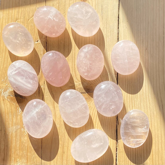 Rose Quartz Palmstone - Palm/Worry Stone - Keshet Crystals in Petersfield