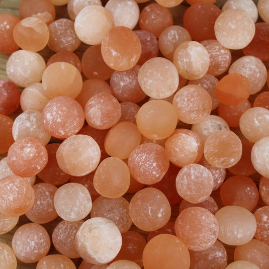 Peach Selenite Up Close - Tumblestones - Keshet Crystals in Petersfield