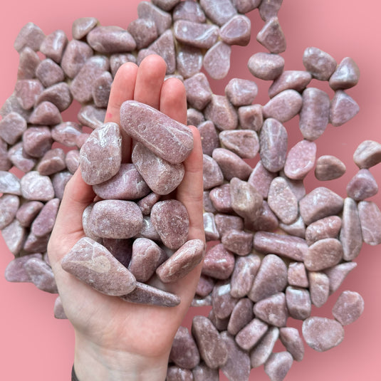 Pink Aventurine in Hand - Tumblestones - Keshet Crystals in Petersfield 