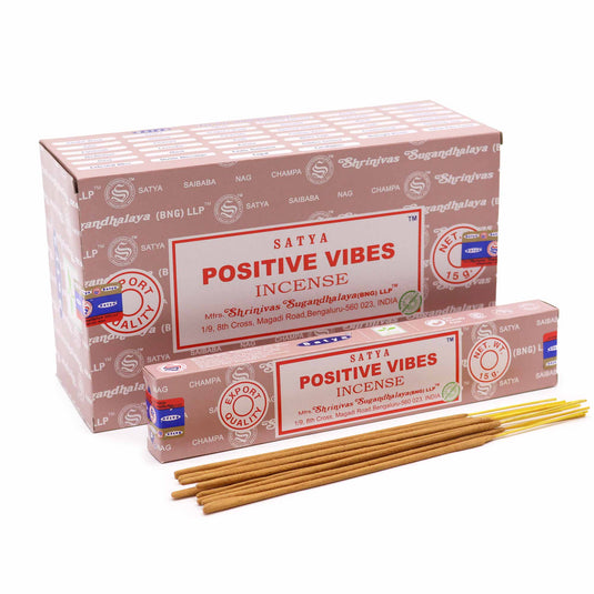 A Pink Box Of Positive Vibes Incense Sticks by Satya