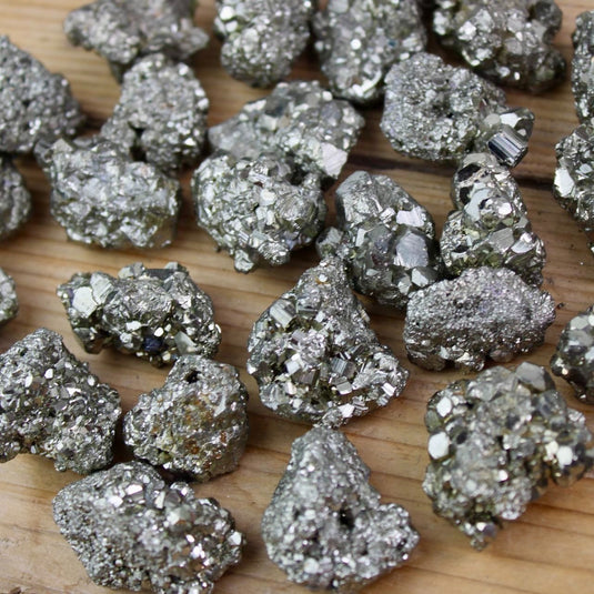 Pyrite Clusters Close Up - Rough Crystals - Keshet Crystals in Petersfield