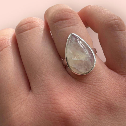 Moonstone Large Tear Drop - Rings - Keshet Crystals in Petersfield