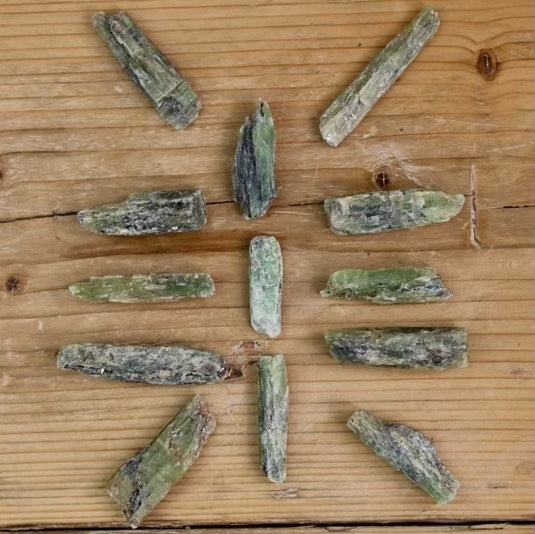 Raw Green Kyanite in Shape - Rough Crystals - Keshet Crystals in Petersfield