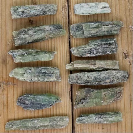 Raw Green Kyanite Blades - Rough Crystals - Keshet Crystals in Petersfield