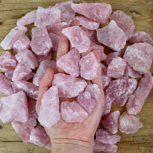 Raw Rose Quartz - Rough Crystals - Keshet Crystals in Petersfield