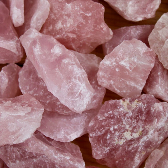 Raw Rose Quartz Close Up - Rough Crystals - Keshet Crystals in Petersfield