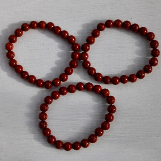 Red Jasper Round Bead - Bracelet - Keshet Crystals in Petersfield