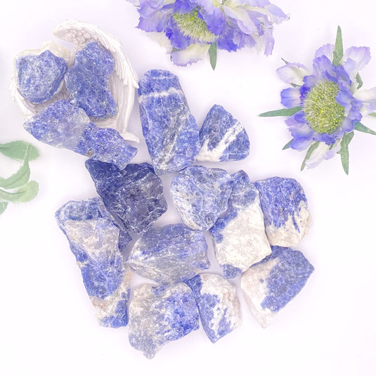 Sodalite Raw Chunk for Intuition & Concentration - Rough Crystals - Keshet Crystals in Petersfield