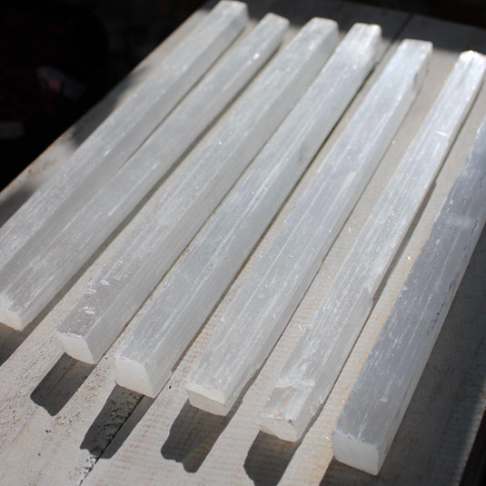 Raw Selenite Stick - Rough Crystals - Keshet Crystals in Petersfield