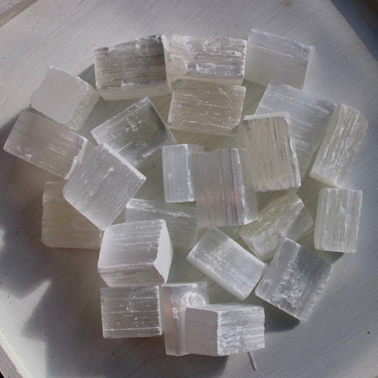 Small Selenite Chunks - Rough Crystals - Keshet Crystals in Petersfield