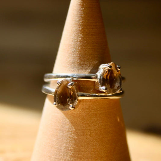 Smokey Quartz on Ring Holder - Rings - Keshet Crystals in Petersfield