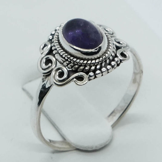 Amethyst Fancy Oval with Crystals - Rings - Keshet Crystals in Petersfield
