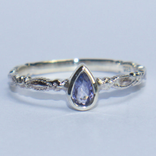 Tanzanite Close Up Silver - Rings - Keshet Crystals in Petersfield