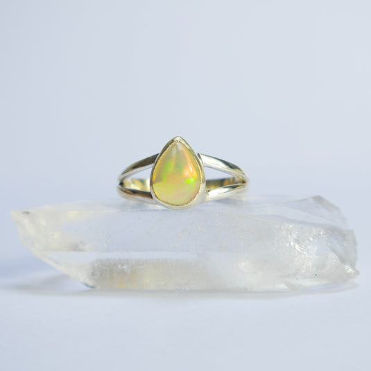 Opal Tear Drop - Rings - Keshet Crystals in Petersfield