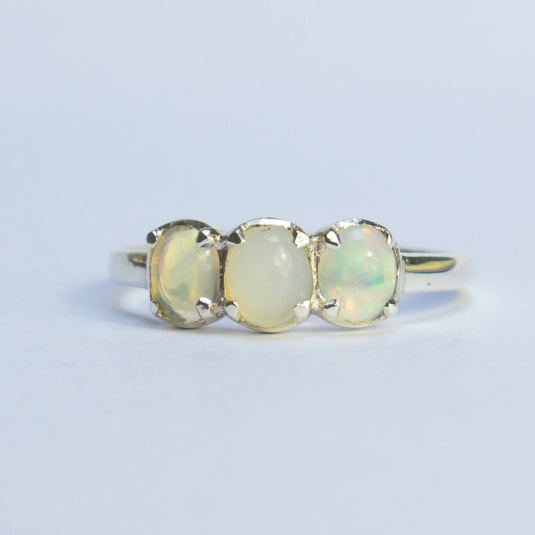 Opal Three Stones - Rings - Keshet Crystals in Petersfield