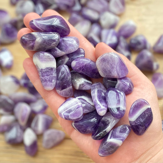 Amethyst Tumblestone for Relieving Anxiety & Dissipating Negative Energy - Tumblestones - Keshet Crystals in Petersfield