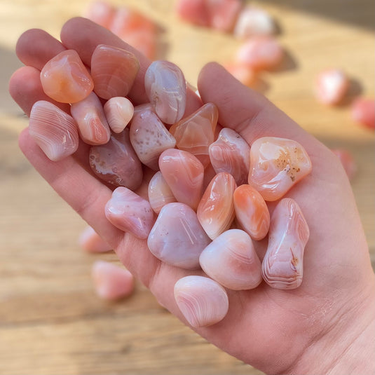 Apricot Agate Tumblestone to Feel Safe & Loved - Tumblestones - Keshet Crystals in Petersfield