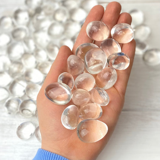Clear Quartz Tumblestone for Healing & Amplifying - Tumblestones - Keshet Crystals in Petersfield
