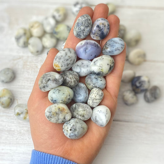 Dendritic Agate Tumblestone for Stability - Tumblestones - Keshet Crystals in Petersfield