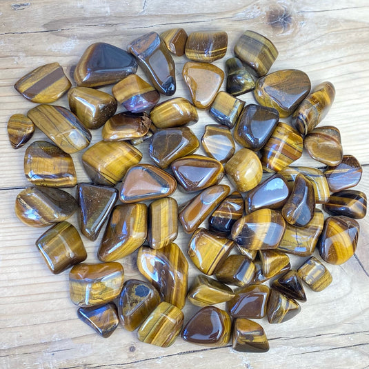 Gold Tiger Eye Tumblestone for Action & Inner Wisdom - Tumblestones - Keshet Crystals in Petersfield