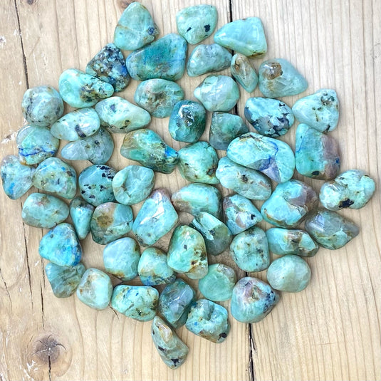 Green Moonstone - Tumblestones - Keshet Crystals in Petersfield