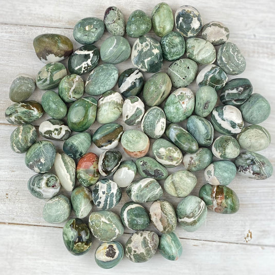 Green Sardonyx - Tumblestones - Keshet Crystals in Petersfield