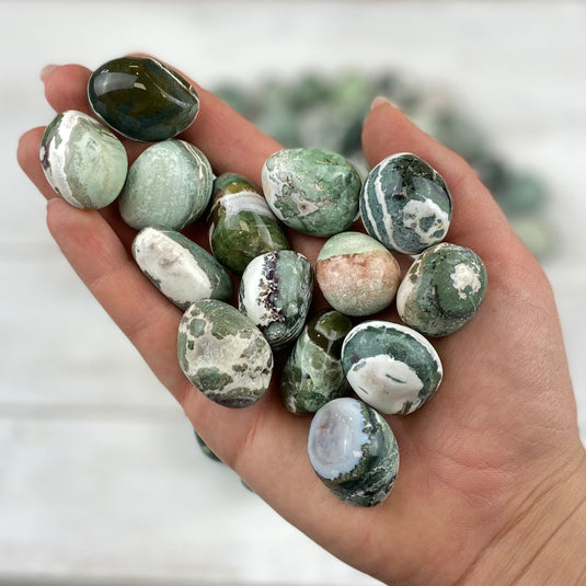 Green Sardonyx - Tumblestones - Keshet Crystals in Petersfield