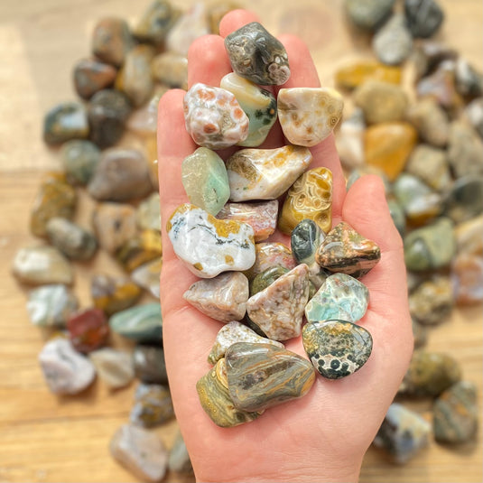 Ocean Jasper Tumblestone for Tranquility & Joy - Tumblestones - Keshet Crystals in Petersfield