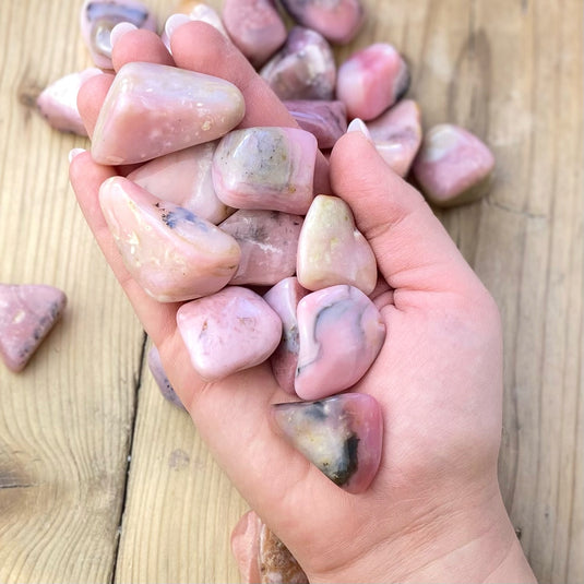 Peruvian Pink Opal to Assist in Sleep with Children - Tumblestones - Keshet Crystals in Petersfield