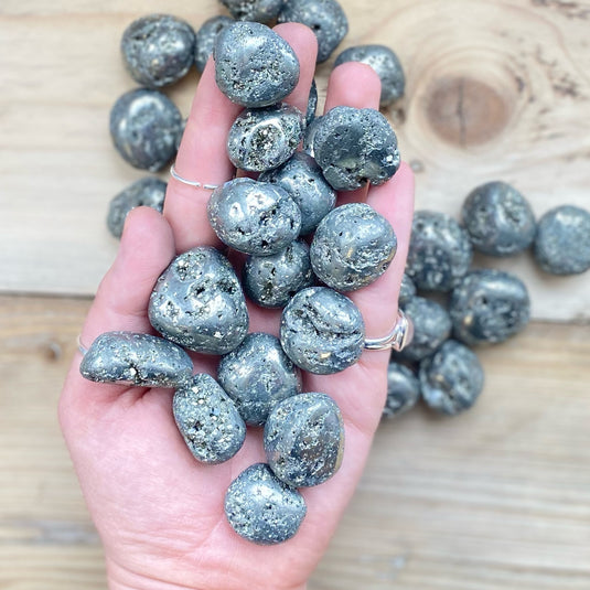 Pyrite Tumblestones for Wealth & Abundance - Tumblestones - Keshet Crystals in Petersfield