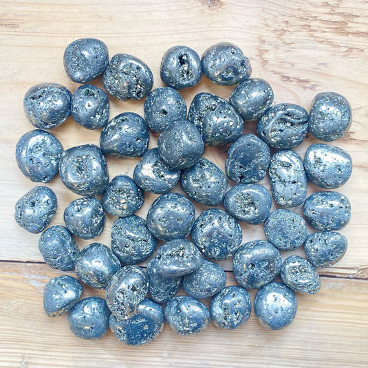 Pyrite Tumblestones for Wealth & Abundance - Tumblestones - Keshet Crystals in Petersfield