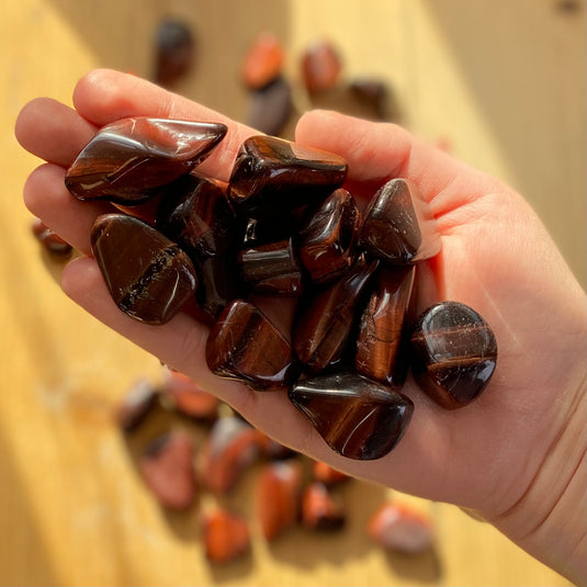 Red Tiger Eye Tumblestone for Passion & Power - Tumblestones - Keshet Crystals in Petersfield