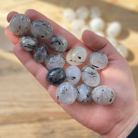 Tourmalinated Quartz Tumblestone for Harmony - Tumblestones - Keshet Crystals in Petersfield