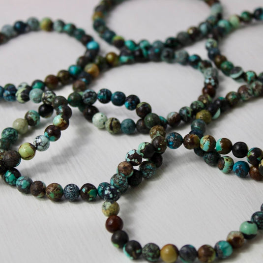 A collection of Chinese Turquoise bracelets.