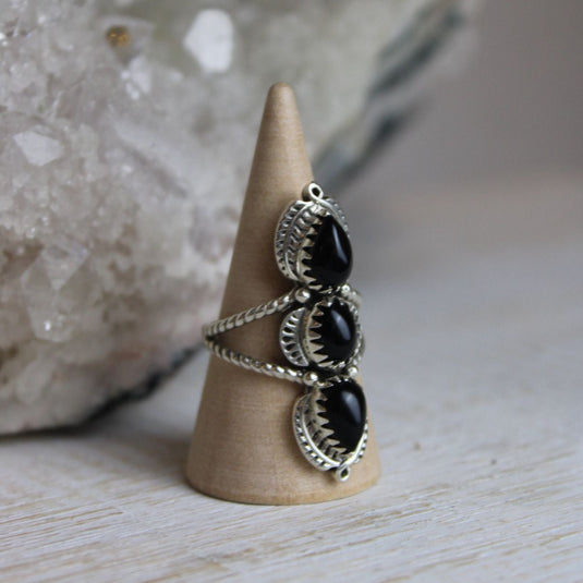 Black Onyx Sterling Silver Statement Ring