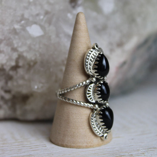 Black Onyx Sterling Silver Statement Ring