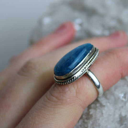 Apatite Sterling Silver Statement Ring