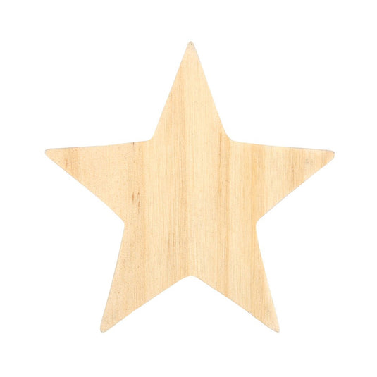 Back Of Wooden Star Shaped Spell - Candle Holders - Keshet Crystals in Petersfield & Online