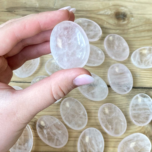 Rose Quartz Worry Stones - Palm/Worry Stones - Keshet Crystals in Petersfield