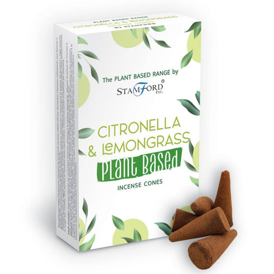 Citronella & Lemongrass Plant Based Incense Cones - Incense Cones - Keshet Crystals in Petersfield