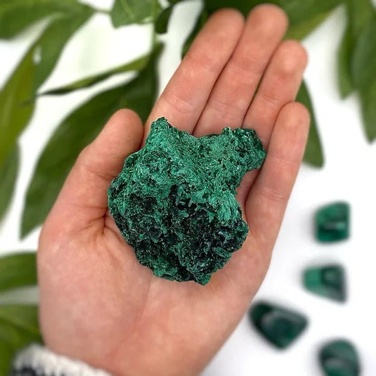Silky Malachite Specimen A for Positive Transformation - Freeforms - Keshet Crystals in Petersfield