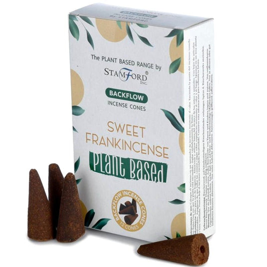Sweet Frankincense BackFlow Incense Cones for Mind, Body & Soul - Incense Backflow Cones - Keshet Crystals in Petersfield