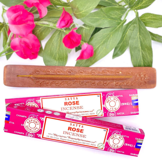 Rose Incense to Attract Love & Uplift Mood - Incense Sticks - Keshet Crystals in Petersfield