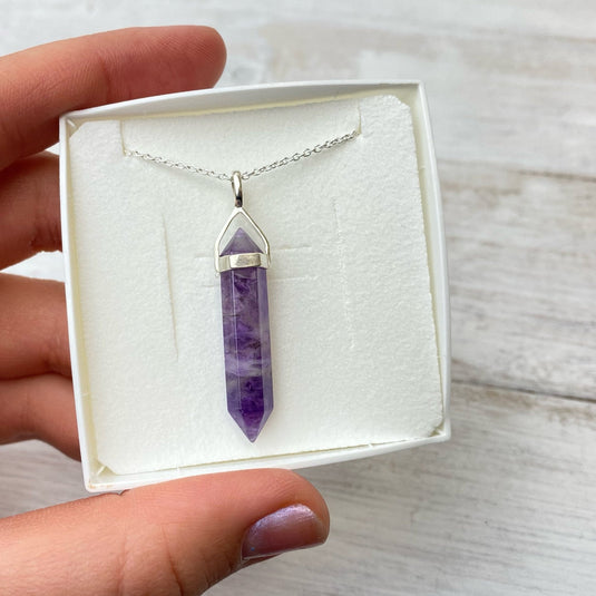 Amethyst Point Necklace - Necklaces - Keshet Crystals in Petersfield
