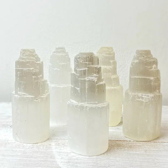 Selenite Small Mountain for Cleansing Space - Points - Keshet Crystals in Petersfield