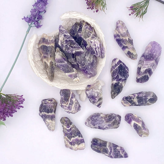 Amethyst Raw Chunk for Dissipating Negative Energy & Relieving Anxiety - Rough Crystals - Keshet Crystals in Petersfield