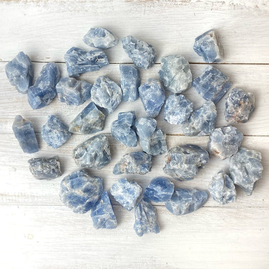 Raw Blue Calcite Chunk for Soothing Anxiety & Nerves - Rough Crystals - Keshet Crystals in Petersfield