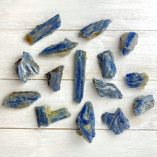 Blue Kyanite Raw Chunk to Help One Speak Their Higher Truth - Rough Crystals - Keshet Crystals in Petersfield