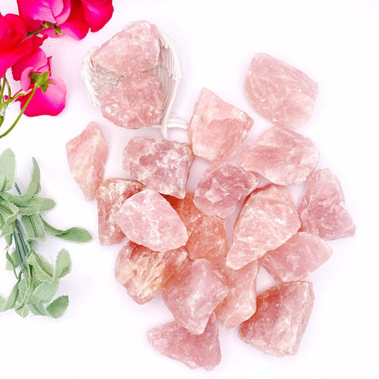 Rose Quartz Raw Chunk for Unconditional Love & Good Health - Rough Crystals - Keshet Crystals in Petersfield