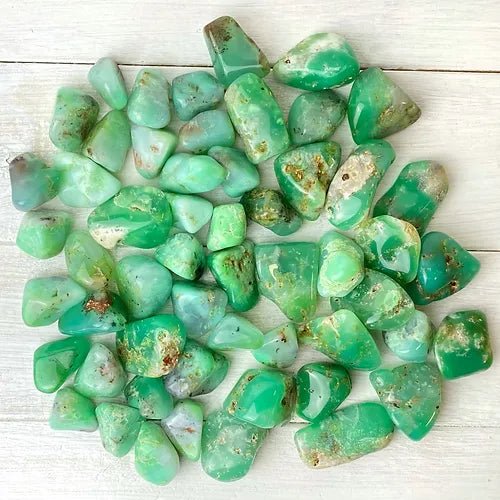 Chrysoprase Tumblestone for Opening the Heart Chakra - Tumblestones - Keshet Crystals in Petersfield